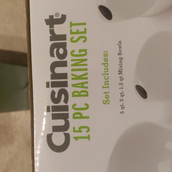 New!Cuisinart Set of 3 BPA-free Mixing Bowls, White - Picture 5 of 6